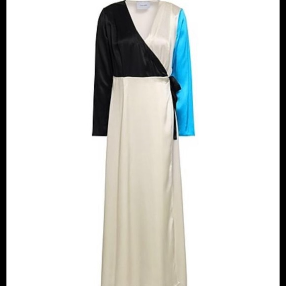 We are Leone Colourblock Wrap Dress